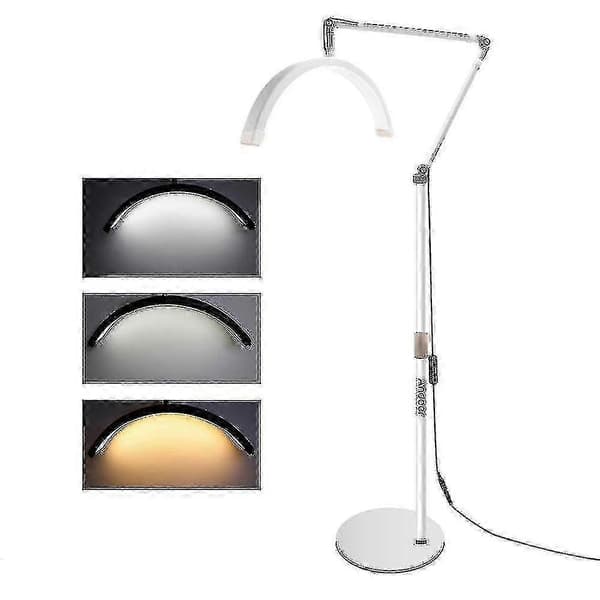 Hd-m2x 20W dæmpbar gulv LED-lampe 3000K-6000K halvmåne video fyldlys