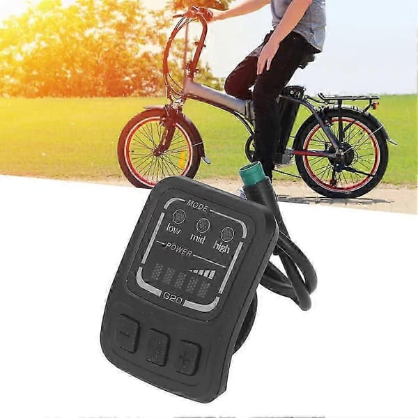 G20 Elektrisk LED Display E-Bike Scooter Vandtæt Interface Stik Black