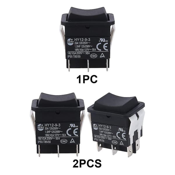 [14]HY12-9-3 Small Industrial On/Off Rocker Switch Push Button Boat Bow ABS Durable-hy