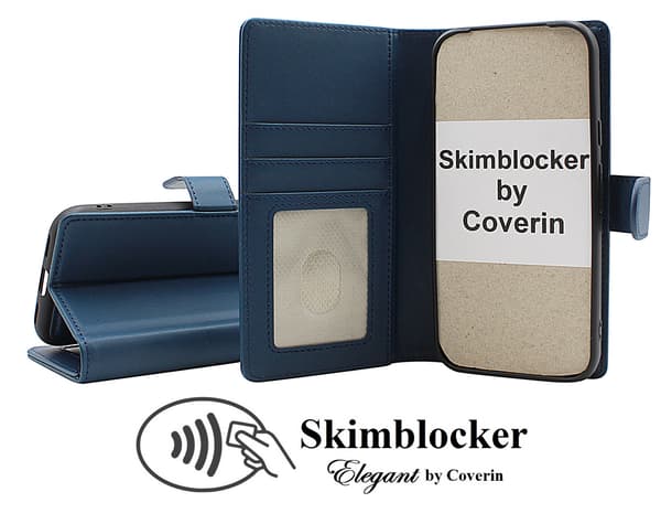 Skimblocker iPhone 15 Lommebokveske Brun
