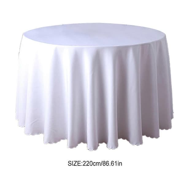 Rund duk i solid polyester til bursdagsfestmiddag
