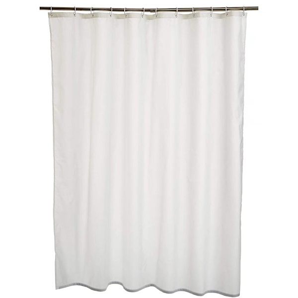 Duschdraperi i polyester, vitt duschdraperi, duschdraperi