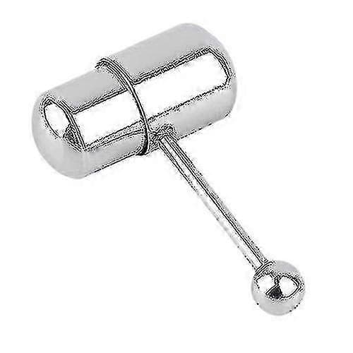 1st Cool Vibrerande Hantel Tunga Ringar Stänger Piercing Rostfritt Stål Kroppssmycken Cs silver