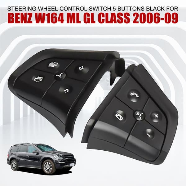 Rattkontrollbrytare 5 svarta knappar för Benz W164 ML GL Class 2006~09