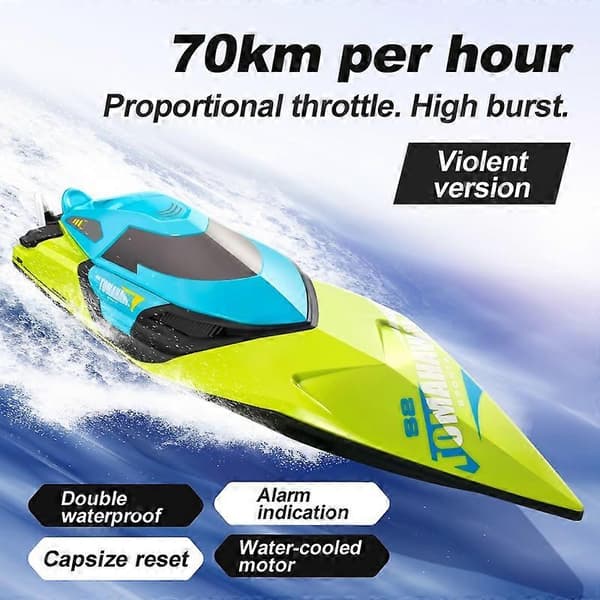 4DRC S2 Højhastigheds RC-båd 70 km/t Speedbådslegetøj, dobbelte batterier