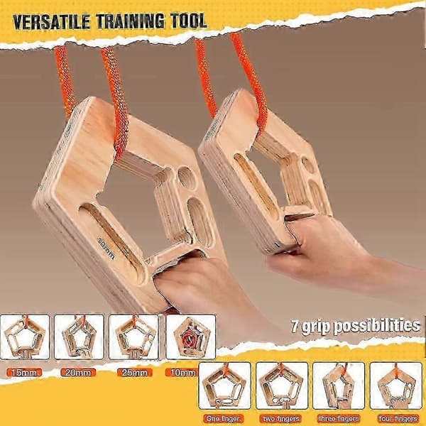 Tre Hangboard Klatring Bærbar Fingerstyrker for Pull-ups