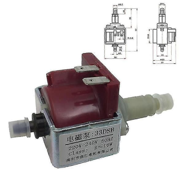 33DSB Elektromagnetisk vattenpump 220V för ångapparater