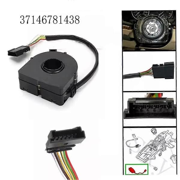 37146781438 Styremoment Rotationsvinkelsensor Kompatibel med BMW E46 E39 E53 X5 E38 Z3 E83 Mini Cooper Black