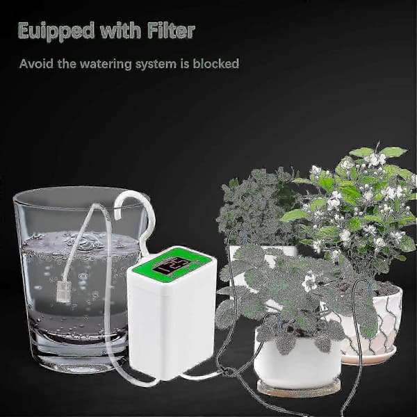 Automatisk plantevanningssystem med USB dryppvanning og timer for potter