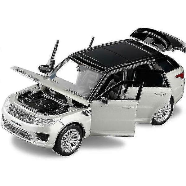 1:32 Range Rover Sport Simulation Legetøjsbil Model Legering Træk Tilbage Børnelegetøj Samling Gave Terrængående Køretøj A268 silver
