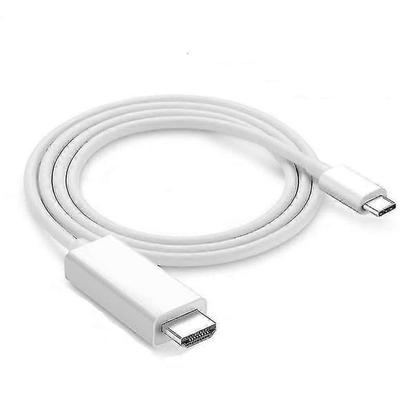 USB-C (3.1) til HDMI (2.0) adapter, 1,8 m - hvid