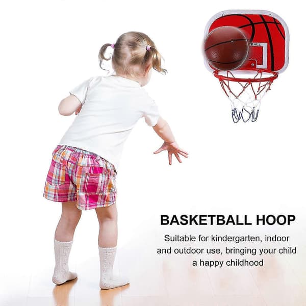 Rødt basketballkurvsett for barn, 1 sett