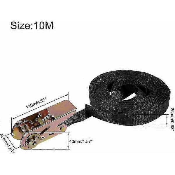 25 mm brede 10 m skraldebåndstropper 250 kg belastningsgrænse til transport 2 stk.