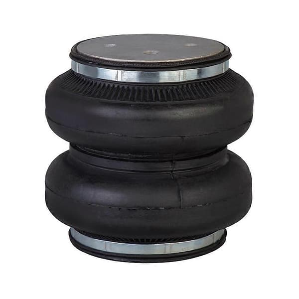 2E7X2 Luftfjädring Dubbelkonvolut Gummi Luftfjäder/Luftbälg Stötdämpare Maxhöjd 210mm Black