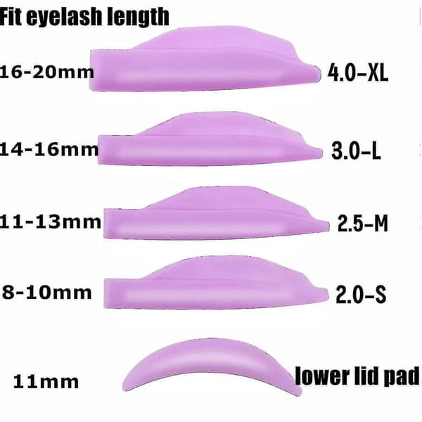 Lash Lift Pad Shield, DIY ögonfranslyftkuddar, Mega L Curl Perm Rod Roller med 5