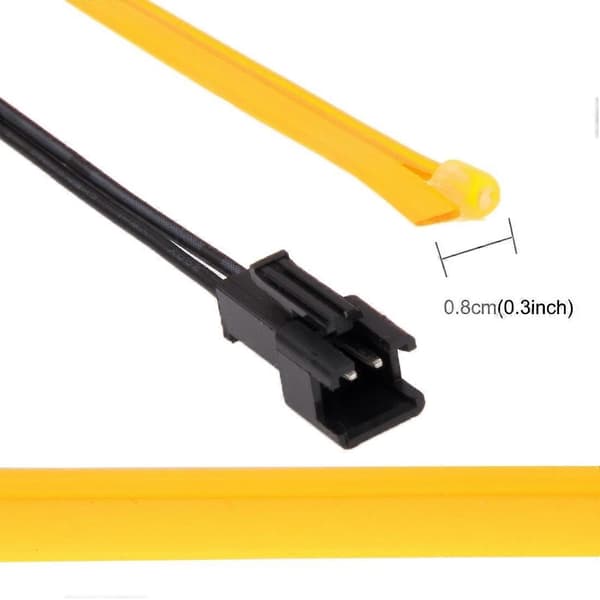 4m kaldt lys fleksibel LED-stripe for bildekorasjon Yellow Light