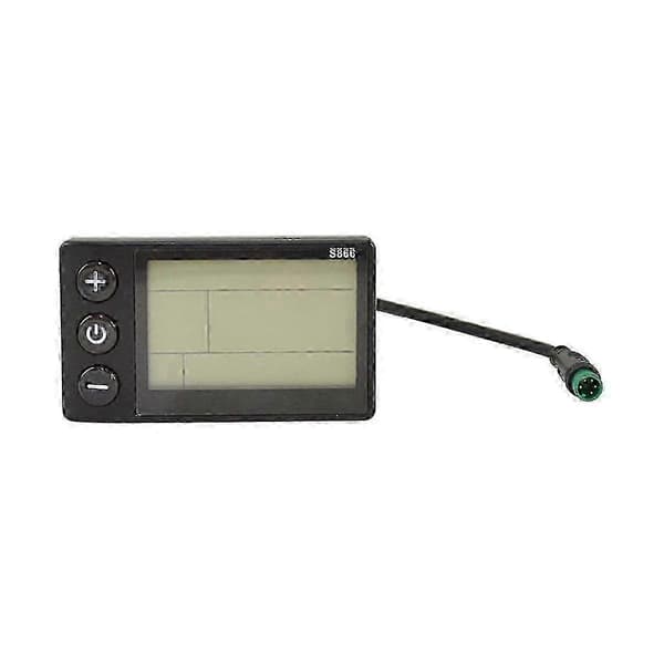 Kontrolpanel til S866 elcykel vandtæt LCD-display Black