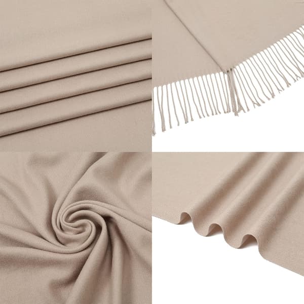 Dame Sjal Pashmina Sjal og Skjerf til Bryllup Sjal til Dame Vinter Light Khaki