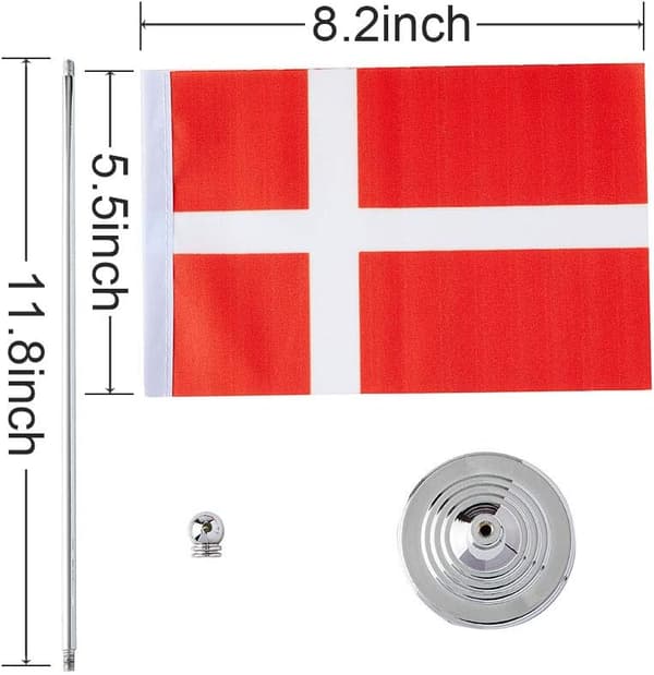 Denmark Flag Danish Flags Small Mini Danish Table Flags Used for Table Office Classroom Home Patriotic Events Decorations Denmark
