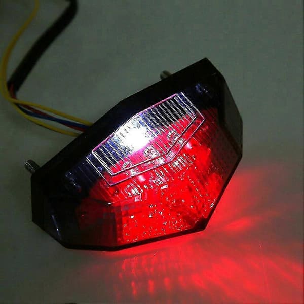 Modificeret LED-baglygte advarselslampe med bremseblinklys til motorcykler