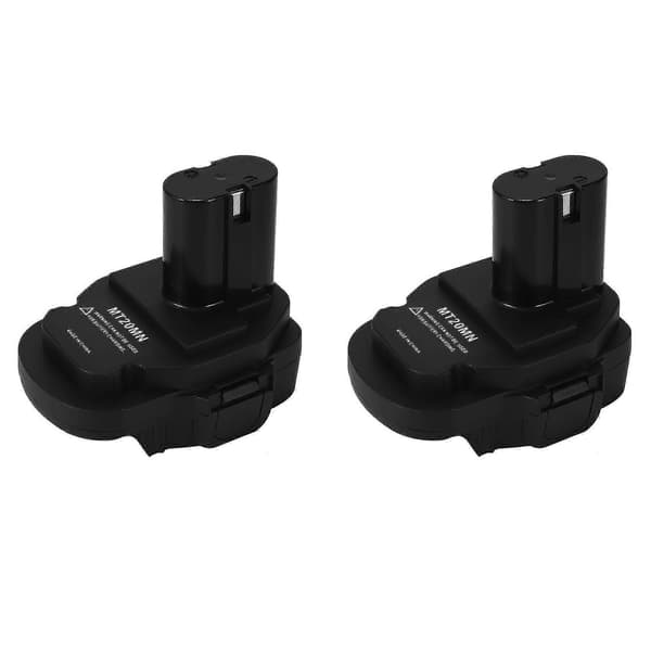 2 STK MT20MN 18V Lithium Batteri Adapter til NiCd NiMH Elværktøj Konvertering black