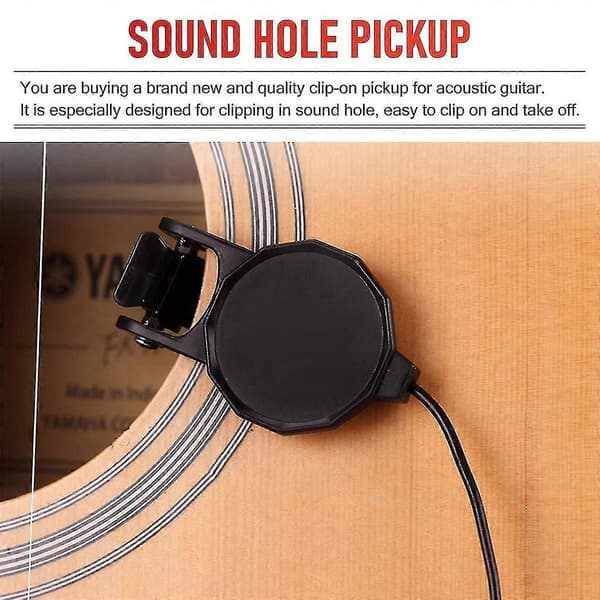 Clip-On Pickup för Akustisk Gitarr Mandolin Bouzouki Fiol Banjo Ukulele Luta