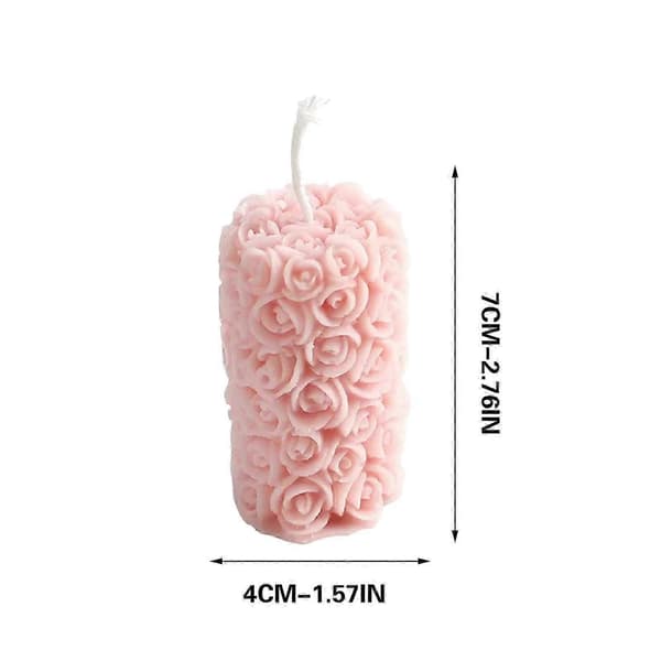Duftende rose-søylelys for kvinner – Langvarige aromalys for jul, bursdag, bryllup og høytidsdekor B Free Size