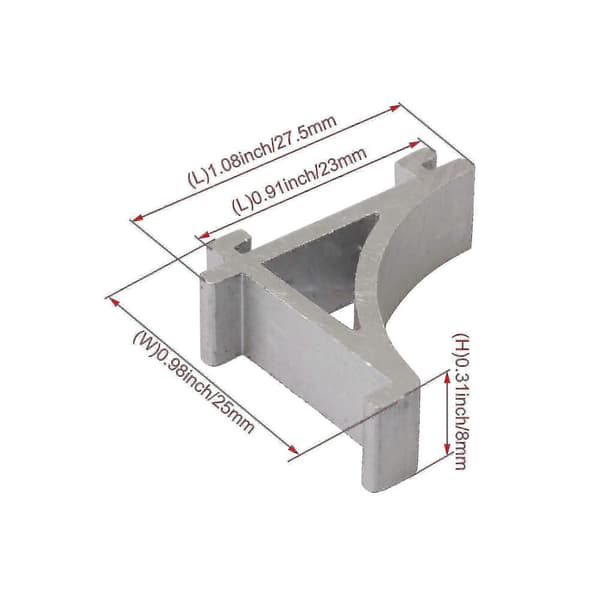 2,3 cm kylskåpskrokar i aluminiumlegering 10 st hyllstöd silver