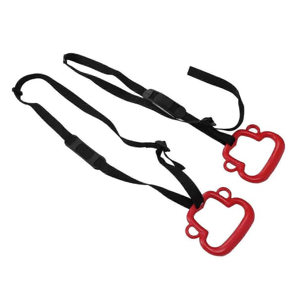 2st Monkey Kids Ringar 150KG Ergonomiska Bärbara Utomhus Pull Up Justerbara Remmar Röda