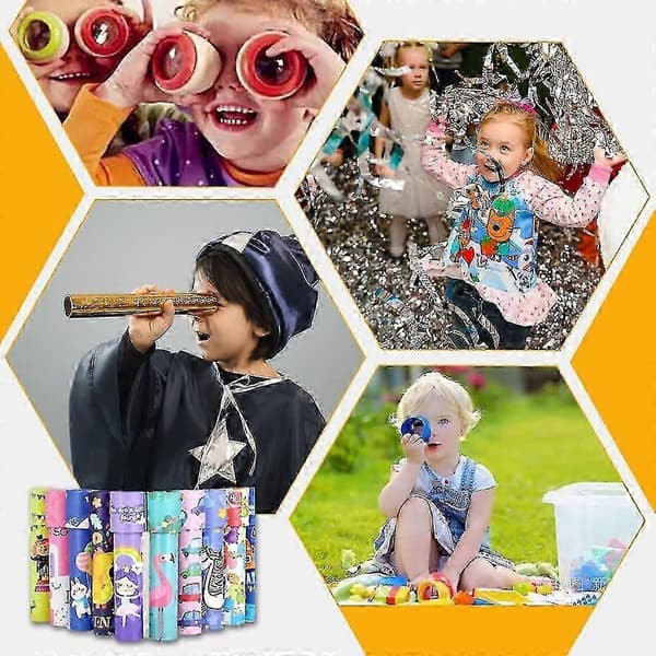 2 stk. klassiske og magiske papirkaleidoskoper legetøj til børnefødselsdagsgave Ya