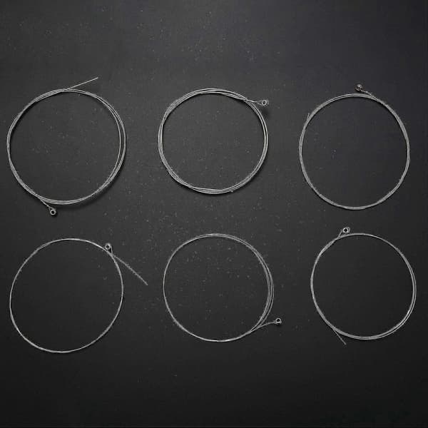 2 set gitarrsträngar .008-.038 tum nickelpläterade kulände 6 st vita Silver
