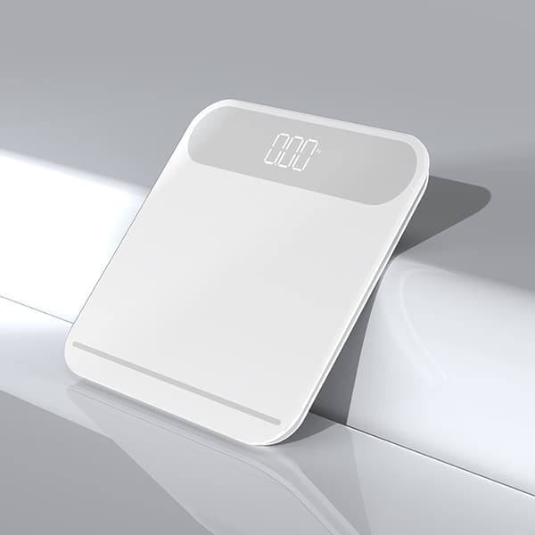 Digital badrumsvåg - Hög precision, batteri ingår Vit White 1240