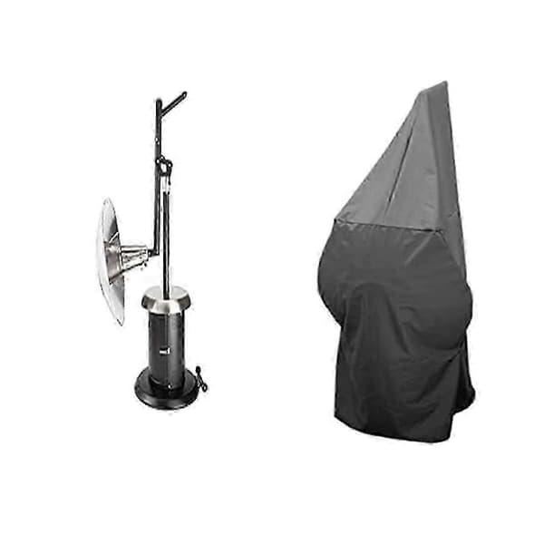 Terrassefontenedeksel 50H tommer Polyester Snøring Regn Snøbeskyttelse Svart Black