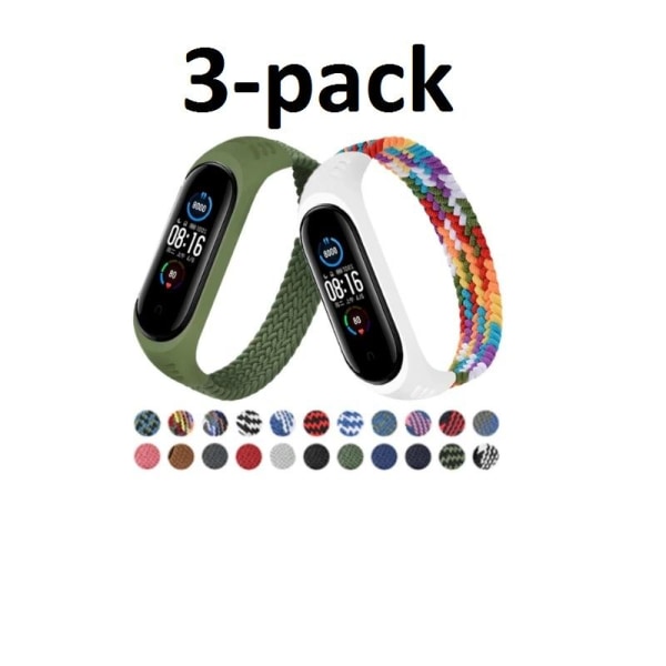 3-pack Xiaomi Mi Band 3,4,5,6  Armband