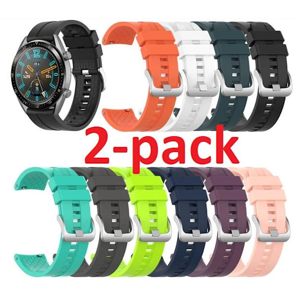 2-pack SmartWatch Armband 22mm Silikon