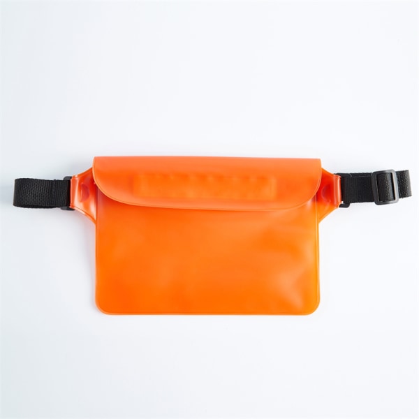 Justerbar vattentät midjeväska förseglad genomskinlig badväska orange
