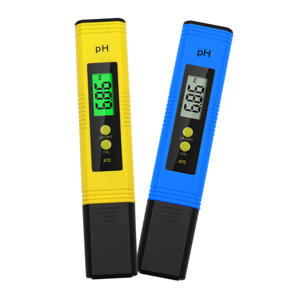 Bärbar PH-testpenna med hög precision Digital pH-mätare för vatten gul
