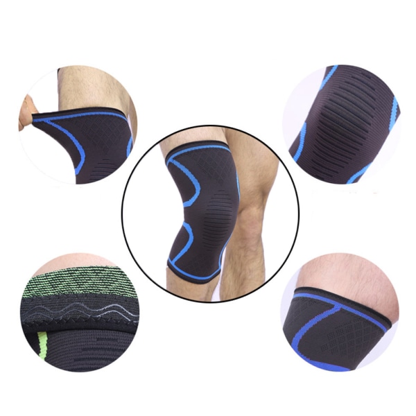 1 stk Elastiske knæbeskyttere Nylon Skridsikre Sports Fitness Knæpuder Blue  I 0041 | Blue | I | Fyndiq