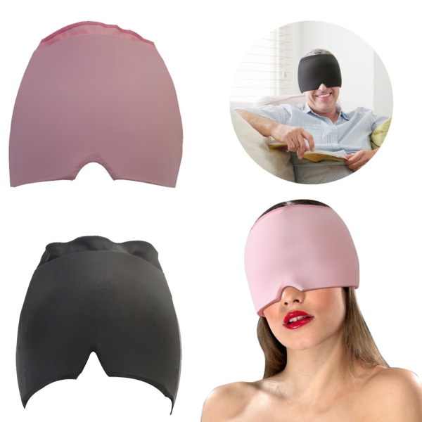 Hovedpine og migræne Relief Cap Ice Mask Sleep Mask Ice Hat Pink 51a0 |  Pink | Fyndiq
