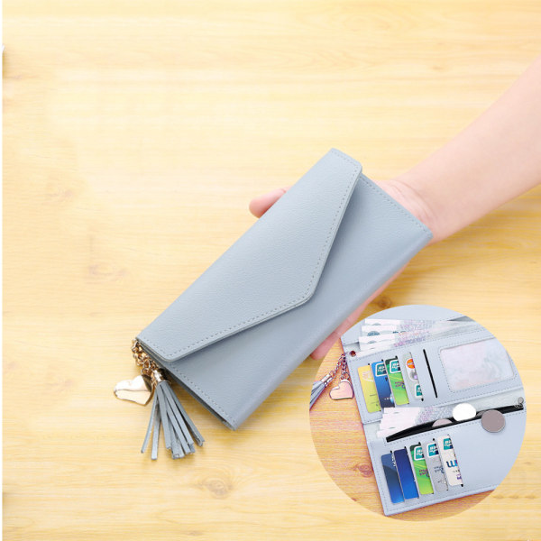 Kvinder tegnebog konvolut taske Kort taske Blue 5372 | Blue | Fyndiq