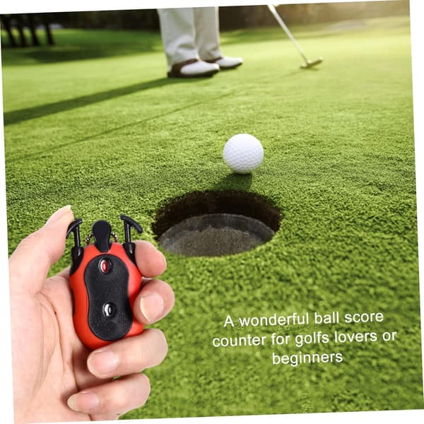 Bærbar Minigolf Putting Scorekeeper, Dobbeltskive Poengteller med Nøkkelring