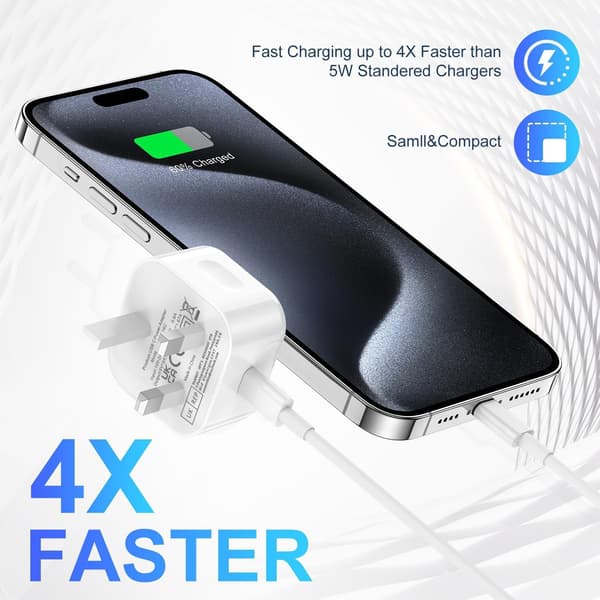 iPhone 16 Laderplugg USB C, Ny Apple i 15 Rask Port Superhurtiglading