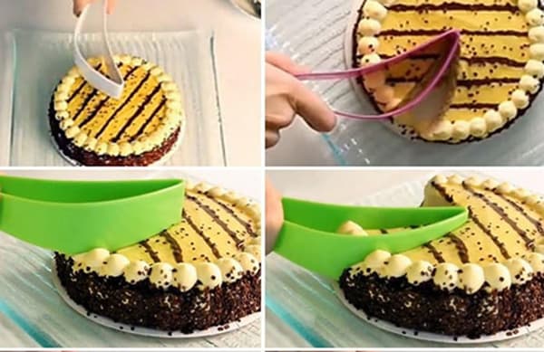 Ny kake- og paiskjærer, arkguide, kutter, serveringskniv, kjøkkenutstyr