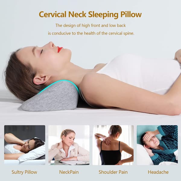 Cervicalkudde för sömn, memory foam-kudde för att lindra nacksmärta