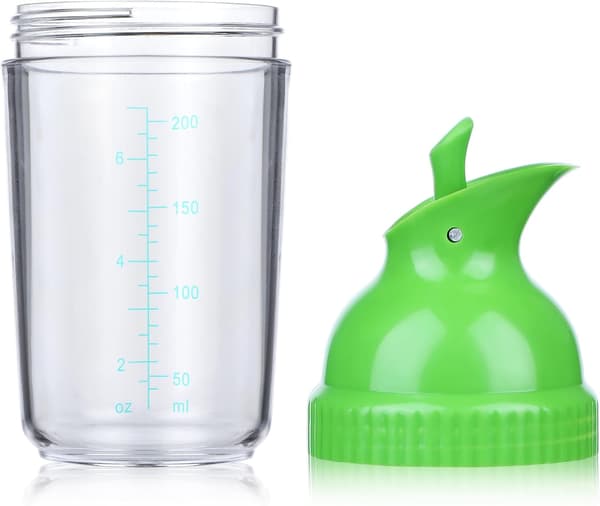 1-pack salladsdressingshaker, 7 oz dressingmixer shakerflaskor, vit