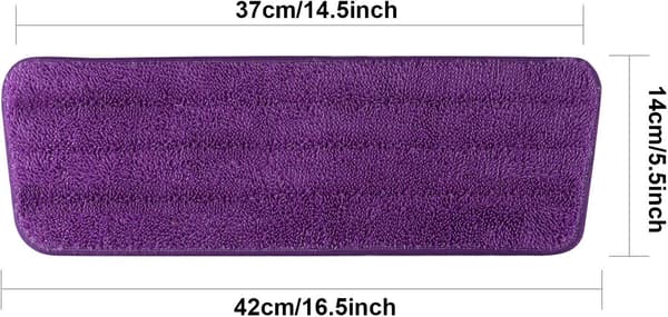 1 stk Spraymoppputer Mikrofibermopp Refillpute Erstatningspute for rengjøring 42x14cm blå