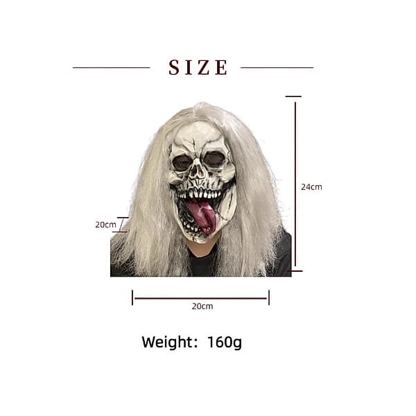 Halloween Ghost Mask, Horror Devil Scary Funny Masquerade Performance Latex Horror Mask Headgear