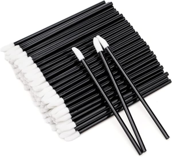200 engangs læbepensler, applikatorpinde, perfekt læbe makeup sæt, sort