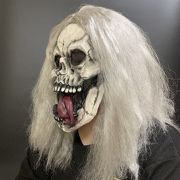 Halloween Ghost Mask, Horror Devil Scary Funny Masquerade Performance Latex Horror Mask Headgear