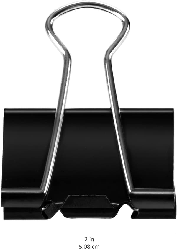 Amazon Permaklips, 48 stk. (4 pakker med 12), Stor, Svart